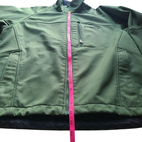 Columbia Omni-Shield Green Softshell Jacket Men’s Medium Outdoor Hiking Wind - Picture 4 of 11